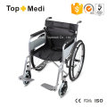 Fauteuil roulant manuel en acier standard bon marché Topmedi